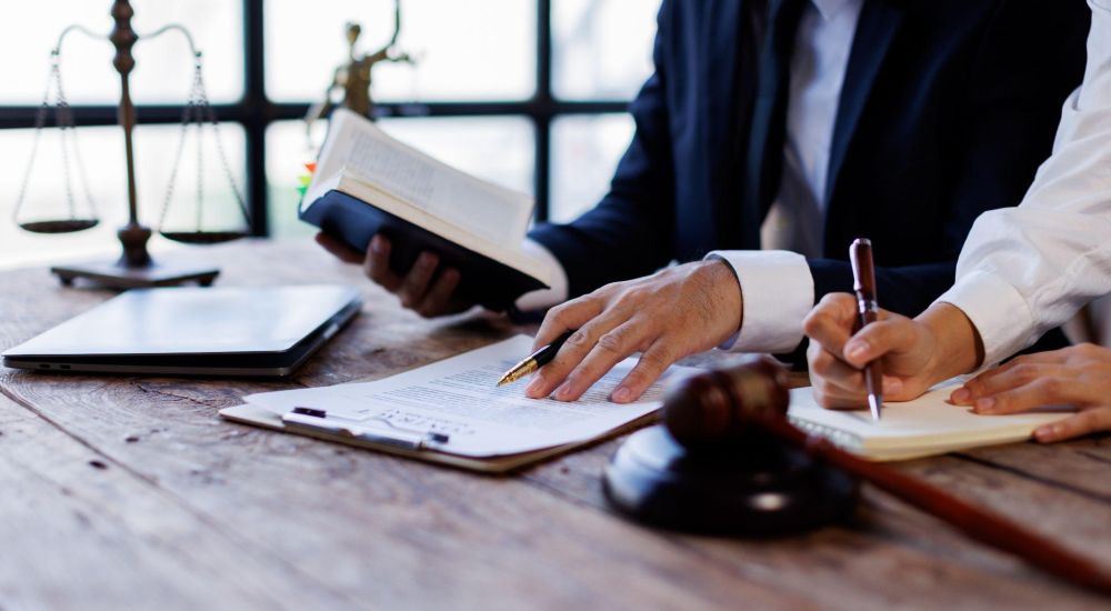 Attorneys working on a case