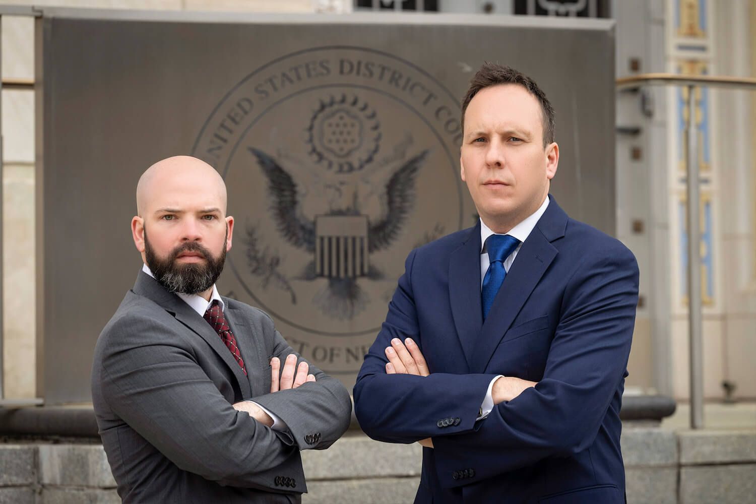 Jeremy Lackey & Derek Miller outside Federal Courthouse